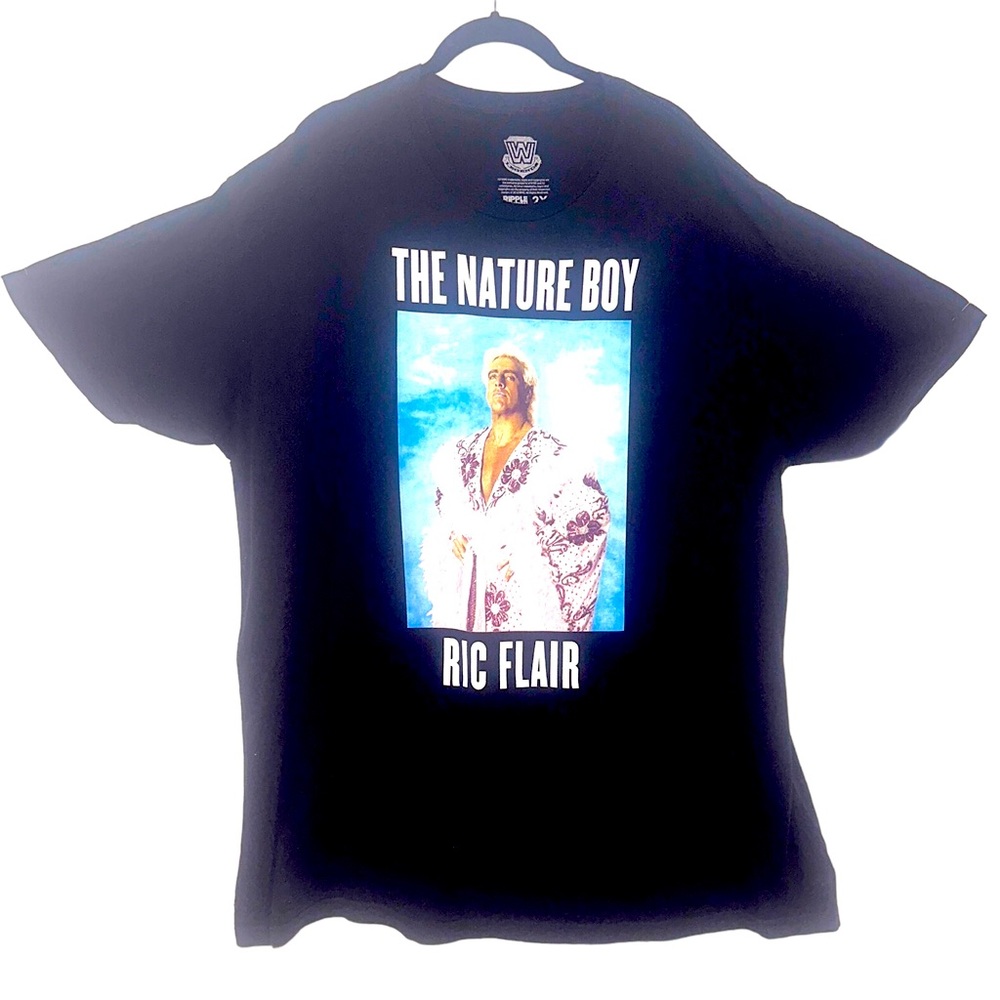 WWE Legends Ric Flair T Shirt Mens 2X The Nature Boy Wrestler Black Short Sleeve